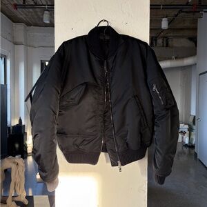 Jil Sander Black Bomber Jacket sz 54 XL made in ITALY RARE GRAILED